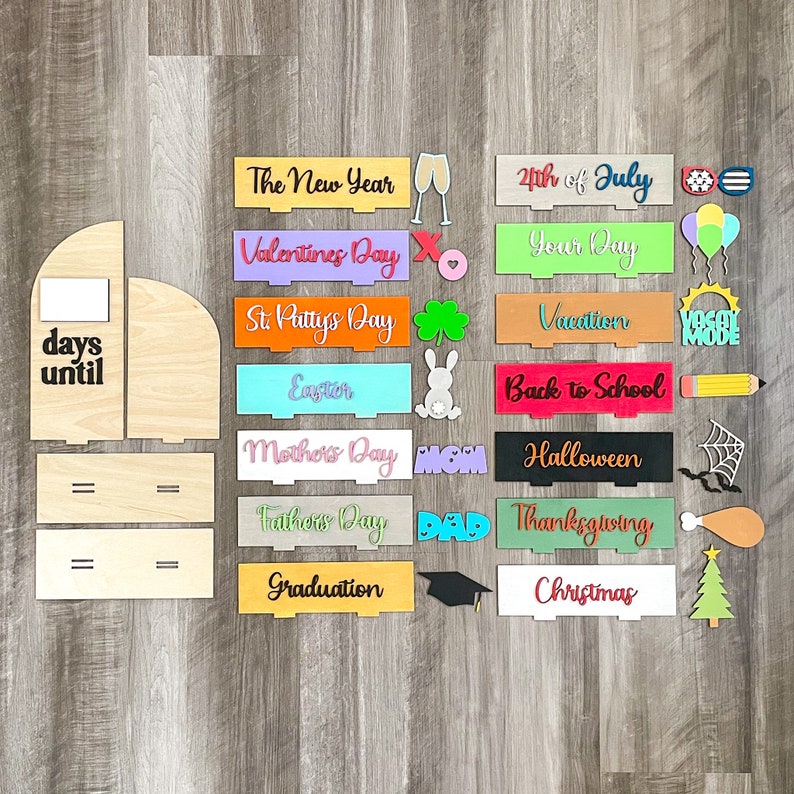 Interchangeable, Countdown, Seasonal, Arch, SVG, Digital File, Days ...