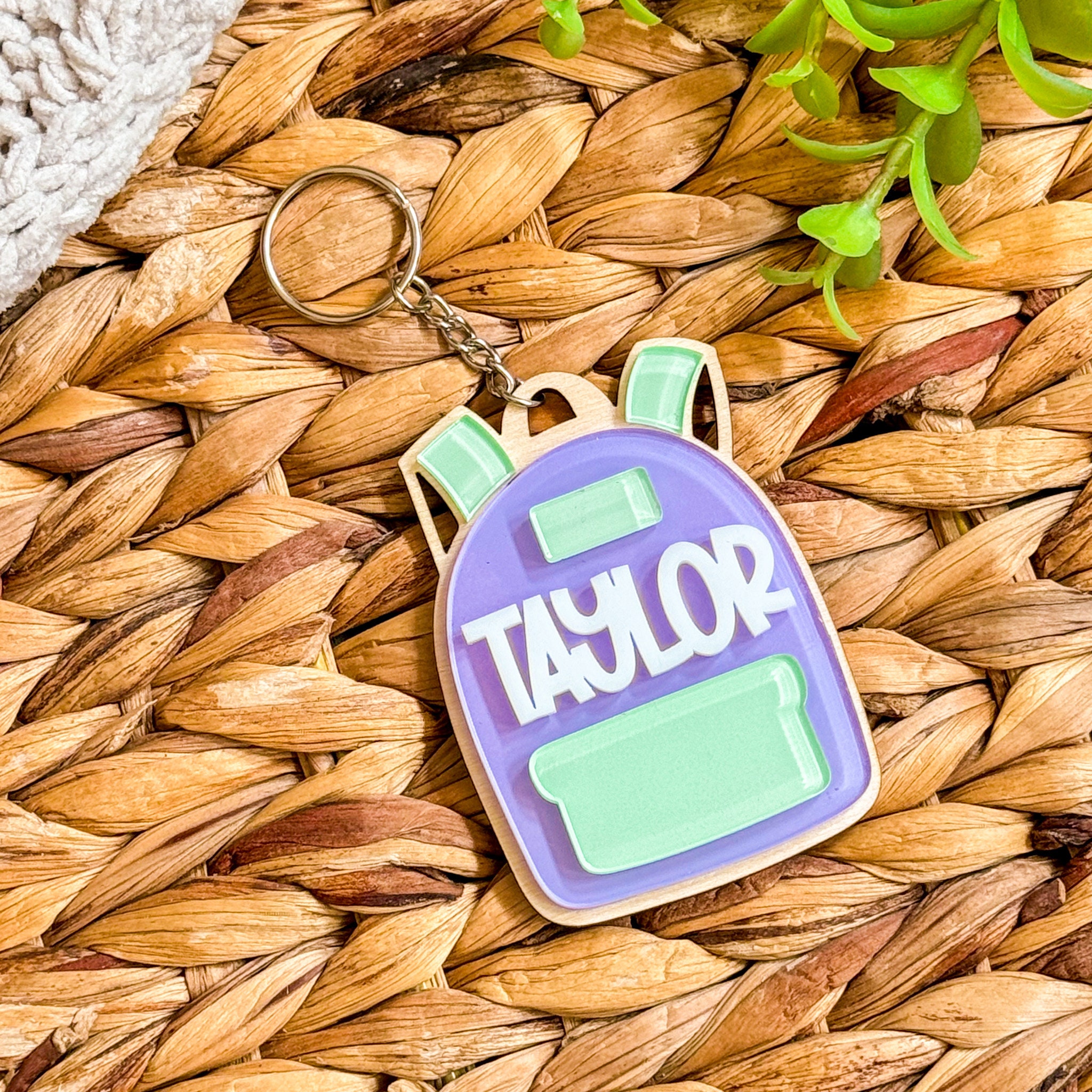 Personalized Backpack Tag Keychain SVG, Digital Download, Back to ...