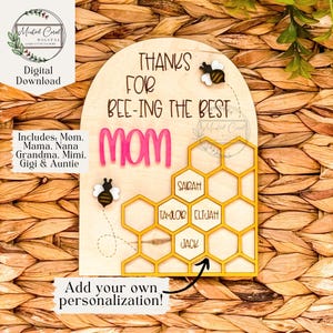 Personalized Honey Bee Mothers Day SVG, Digital Download, Personalized ...