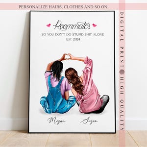 Christmas Gift - Dorm Room Decor Gift for Roommates - Personalized Roomies gifts - Dorm Decor for college Girls - Personalized Gift-Wall art