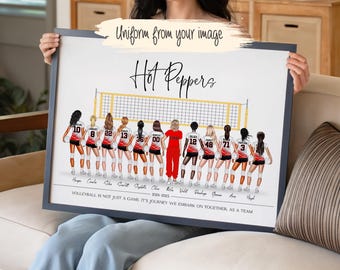 Personalized Volleyball Team Graduation Print – Custom Senior Gift (Digital Download)