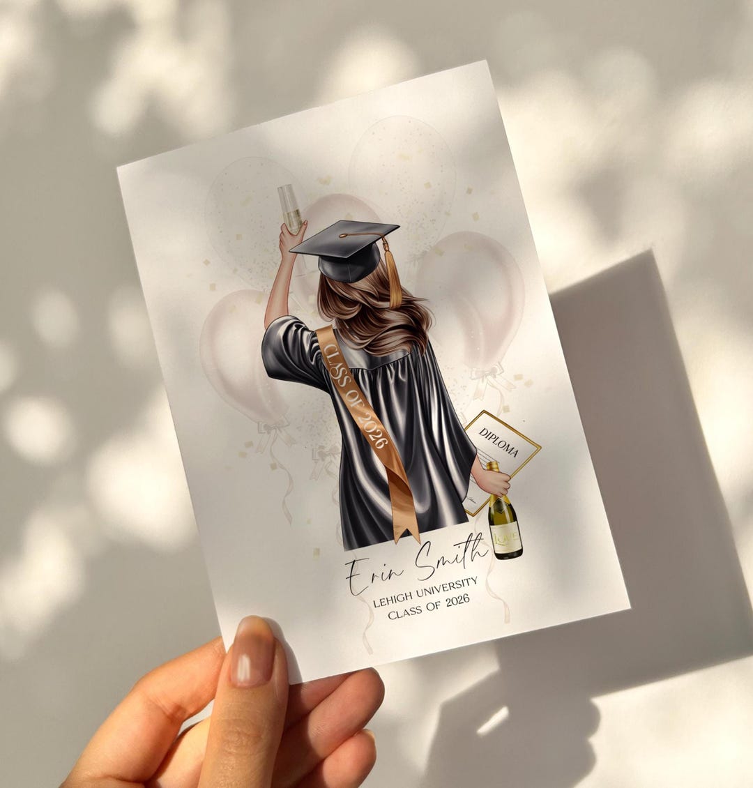 Personalized Graduation Portrait Print – Custom Keepsake Wall Art ...