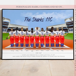 Personalised Softball gift for girls, Softball team, Graduation gift, Softball player, Sport team gift, Softball pitcher, Softball printable