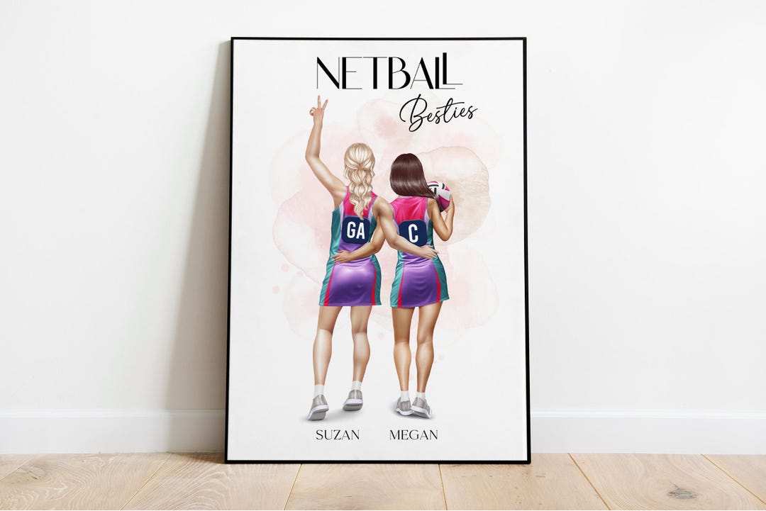 Personalized Netball Team Print - Gift for Coach and Teammates ...