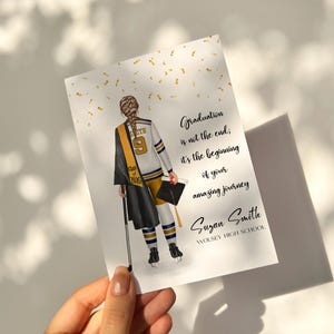 Lámina personalizada de graduación de hockey: regalo personalizado para estudiantes de último año (descarga digital)