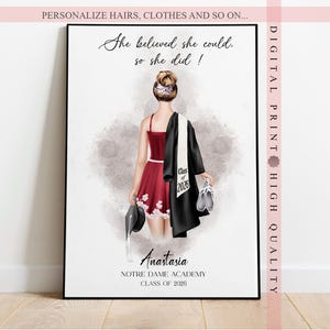 Personalised Dancer Graduation Card - Graduation Gift - University Graduation - Tap Dancer Gift - Ballerina Dancer Gift