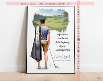 Personalized Golf Graduation Print – Senior Night Gift (Digital Download)