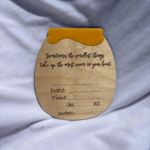 winnie inspired birth announcement/ honey pot birth announcement/ bee themed baby nursery