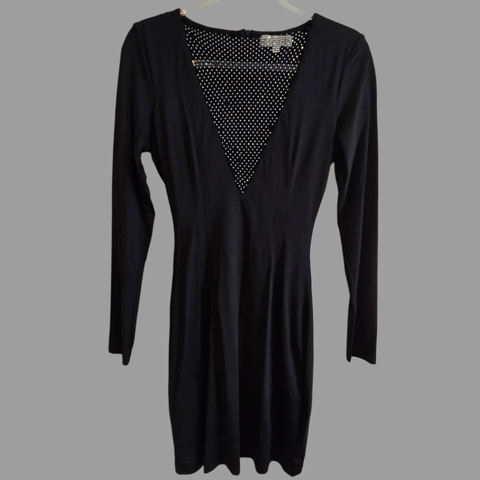 Long Sleeve Deep Plunge Dress - Etsy Long Sleeve Deep Plunge Dress - Etsy