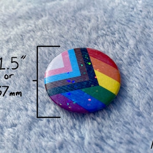 Niestandardowy przypinka LGBT+ | Holograficzny | 1,5" / 37 mm zdjęcie 2