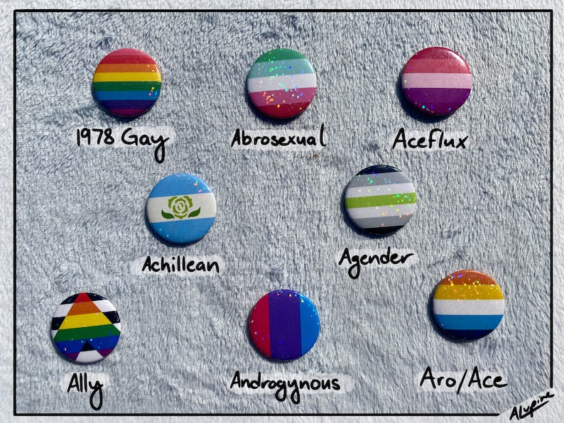 Niestandardowy przypinka LGBT+ | Holograficzny | 1,5" / 37 mm zdjęcie 3