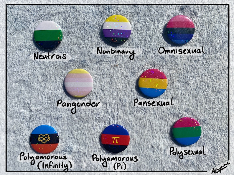 Niestandardowy przypinka LGBT+ | Holograficzny | 1,5" / 37 mm zdjęcie 7