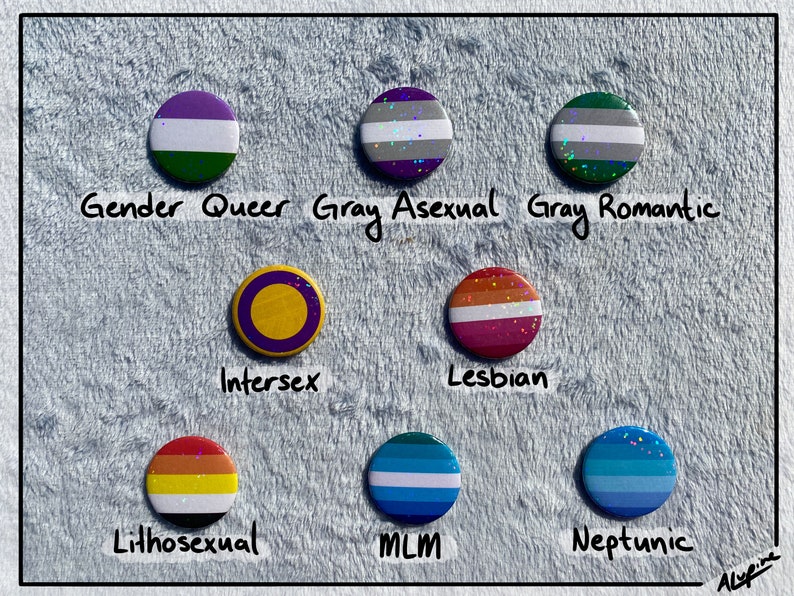 Niestandardowy przypinka LGBT+ | Holograficzny | 1,5" / 37 mm zdjęcie 6