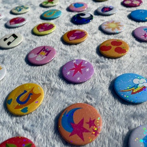 Holographic Cutie Mark Pin-Back Button | 1.5&quot; / 37mm