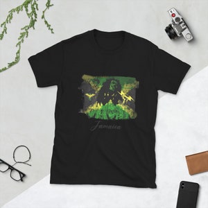 Bob Marley T-shirt Reggae Singer Legend Rasta Tee Chemise graphique minimaliste Rastafarian Unisex Tee Jamaica Pride Music Lover Gift