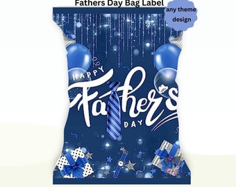 Fathers Day Chip Bag Party Favor Template | Fathers Day Chip Wrap | Digital Chip Bag | Party Chip Bag | Chip Bags | Fathers Day Event