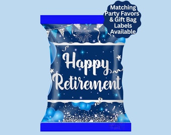 Retirement Chip Bag Party Favor Template | Retirement Party Chip Wrap | Digital Chip Bag | Party Chip Bag | Chip Bags | Retirement Event Day