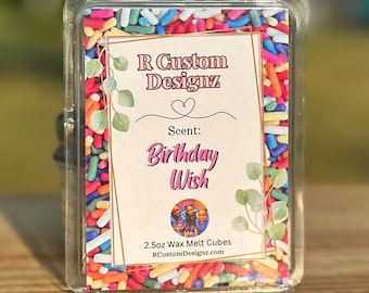 Fondant pour la cire de souhaits d'anniversaire | Parfum de gâteau sucré à la vanille | Cadeau de fête | Parfum de fête amusant | Cadeau de fête | doux parfum | Fondant fait main