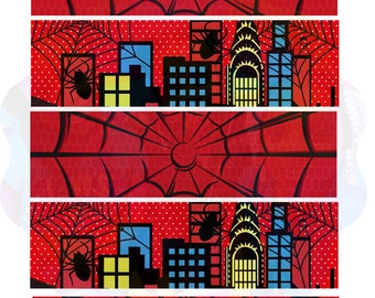 Spiderman Water Bottle | Spiderman Party Bottle Wrap | Digital Water Bottle | Boy Party Bottled Water | Character | Spiderman Bottle | Label