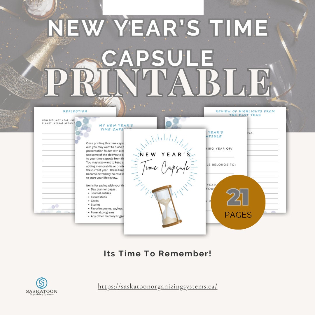 New Year's Time Capsule Printable - Etsy