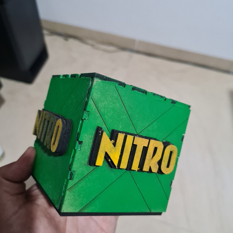 Crash Bandicoot Sliding Boxes, SVG for Laser Cut. TNT, Nitro, Mystery