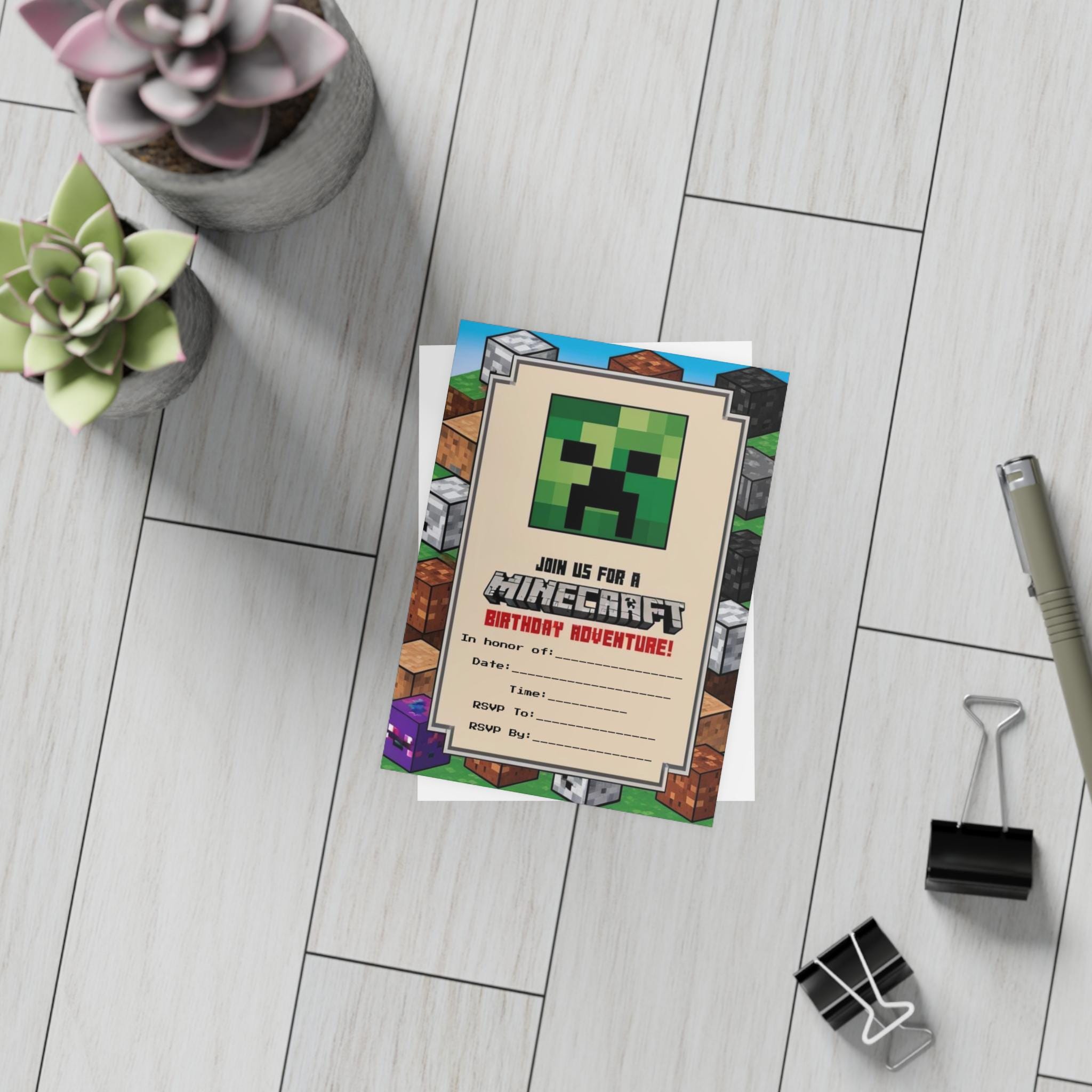 Minecraft Birthday SVG 4-IN-1 Bundle