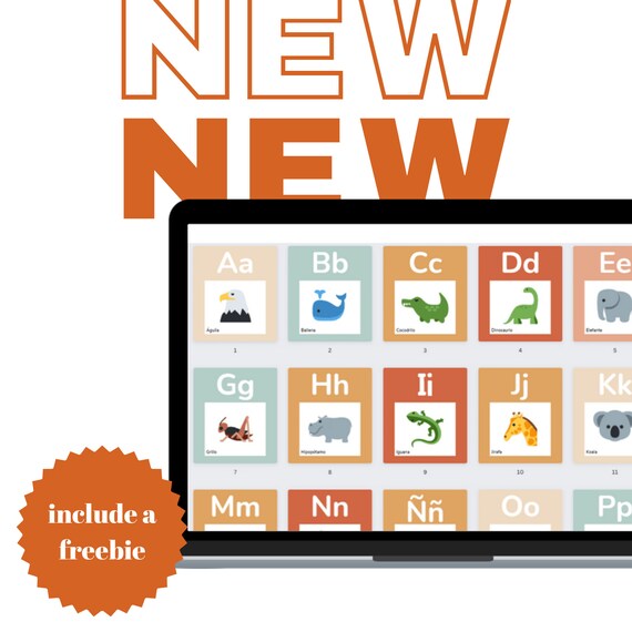 Spanish Alphabet Cards/ Abecedario/ Homeschool Alphabet/ Etsy