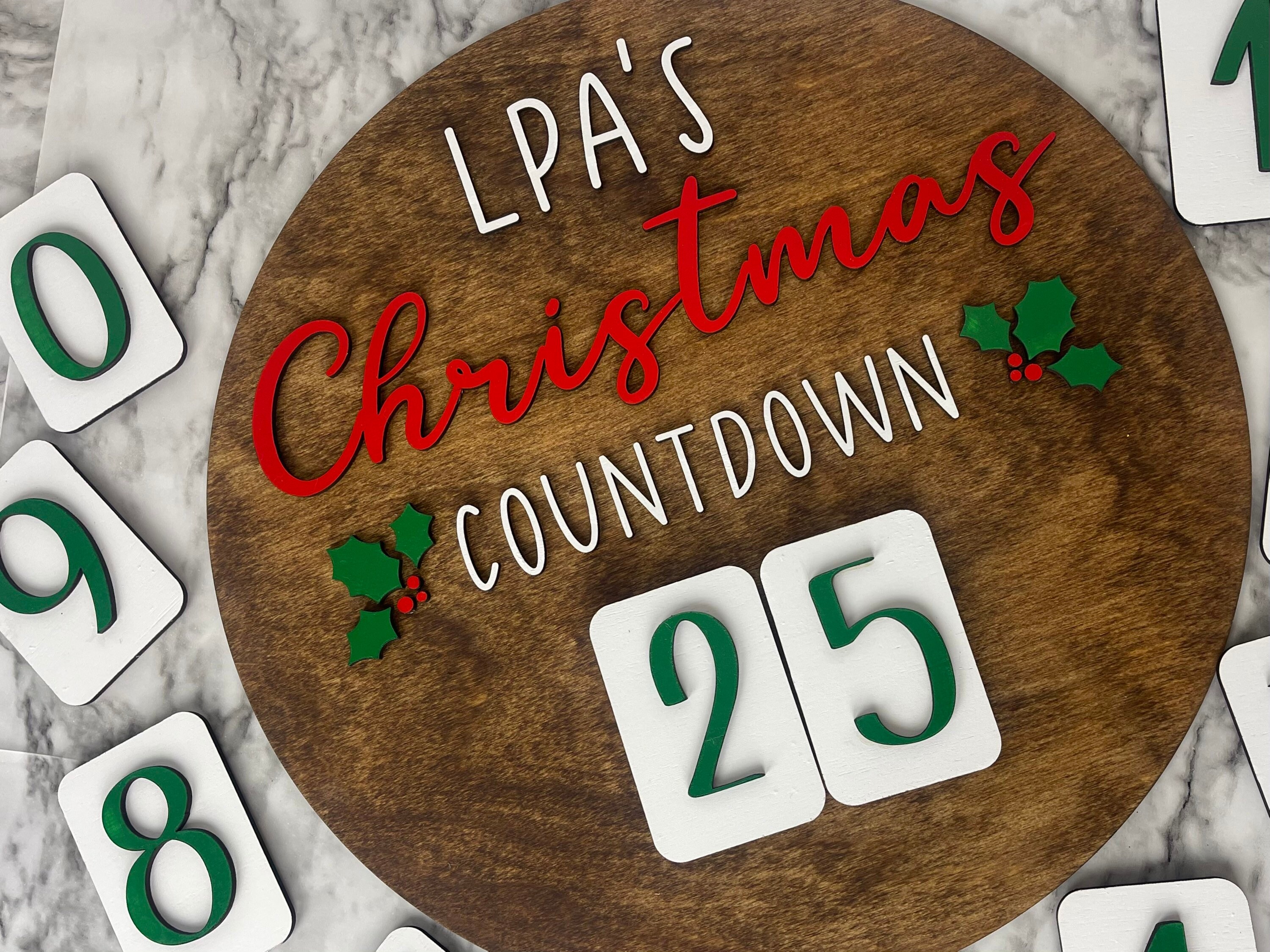 Personalized Christmas Sign Christmas Countdown Wooden Etsy