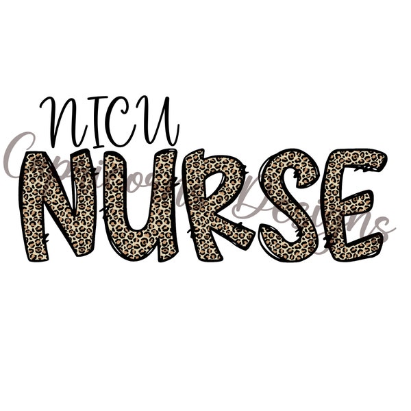 Cheetah NICU Nurse PNG Digital Download