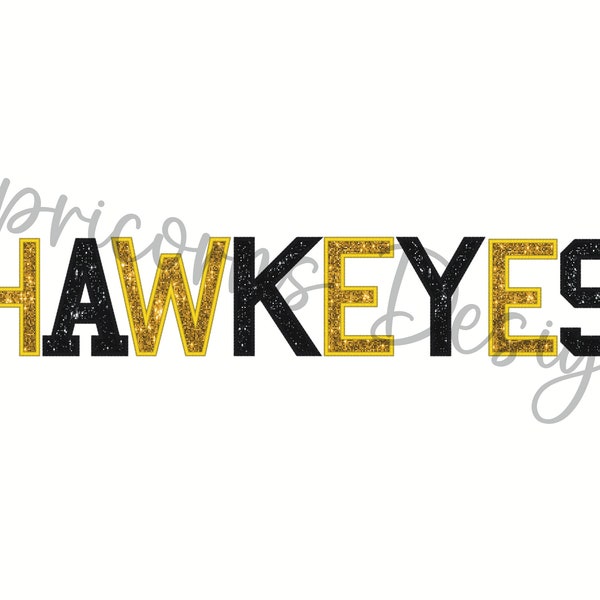 Hawkeyes PNG Digital Download Design | Mascot | School