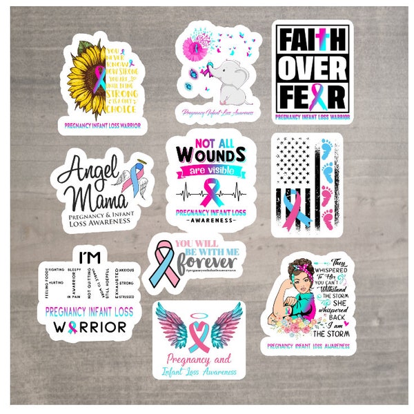 Pregnancy Loss Infancy Loss Awareness Stickers - Warrior - Angels - Infertility - Miscarriage