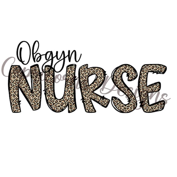 Cheetah Obgyn Nurse PNG Digital Download