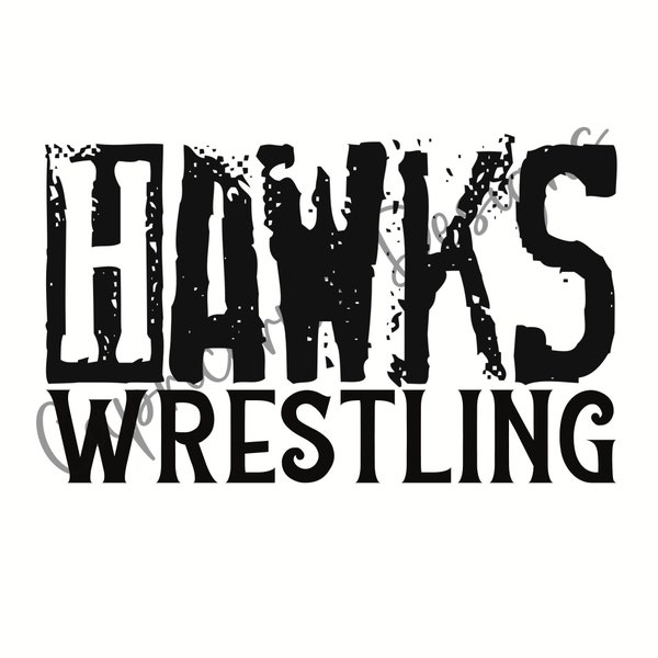 HAWKS Wrestling PNG Digital Design Download