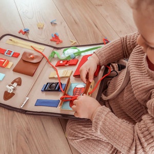 Druk bord DIY Montessori Spielzeug Vilt Rustig boek Baby Speelgoedspellen Autisme ADHD en fijne motoriek Peuters 1 tot 3 jaar Ideaal kerstcadeau