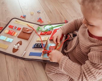 Busy Board- Jouet Montessori bébé - Jeux éducatif et Jouet Enfant 1 à 3 Ans