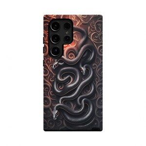 Black Snake Phone Case | Samsung Galaxy S24, S23, S22, S21, S20 Plus Ultra | Gift for Him | Gift for Her
