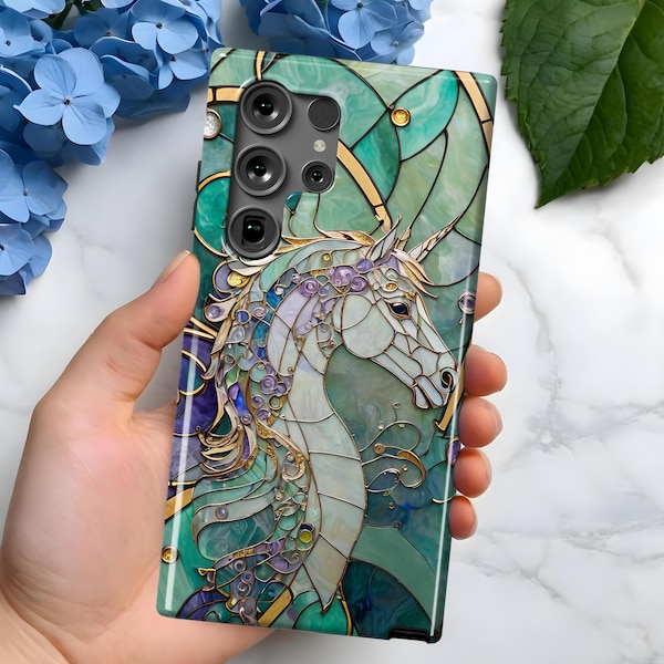 Unicorn Stained Glass Phone Case