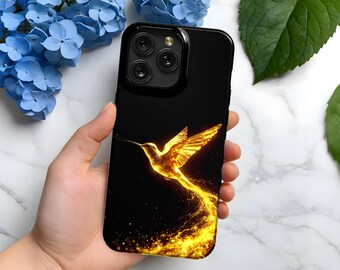 Golden Hummingbird iPhone Case