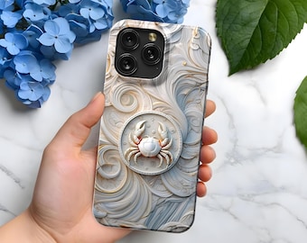 Cancer Astrological Zodiac Sign Phone Case | MagSafe | iPhone 16, 15, 14, 13, 12, 11, SE | Pro Max Plus Mini | Birthday Gift for Him Her