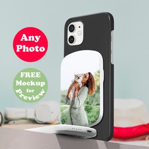 Custom Magnetic Power Bank | iPhone MagSafe | Custom Photo | Personalized Fast Wireless Battery Charger | Gift for him her teen
