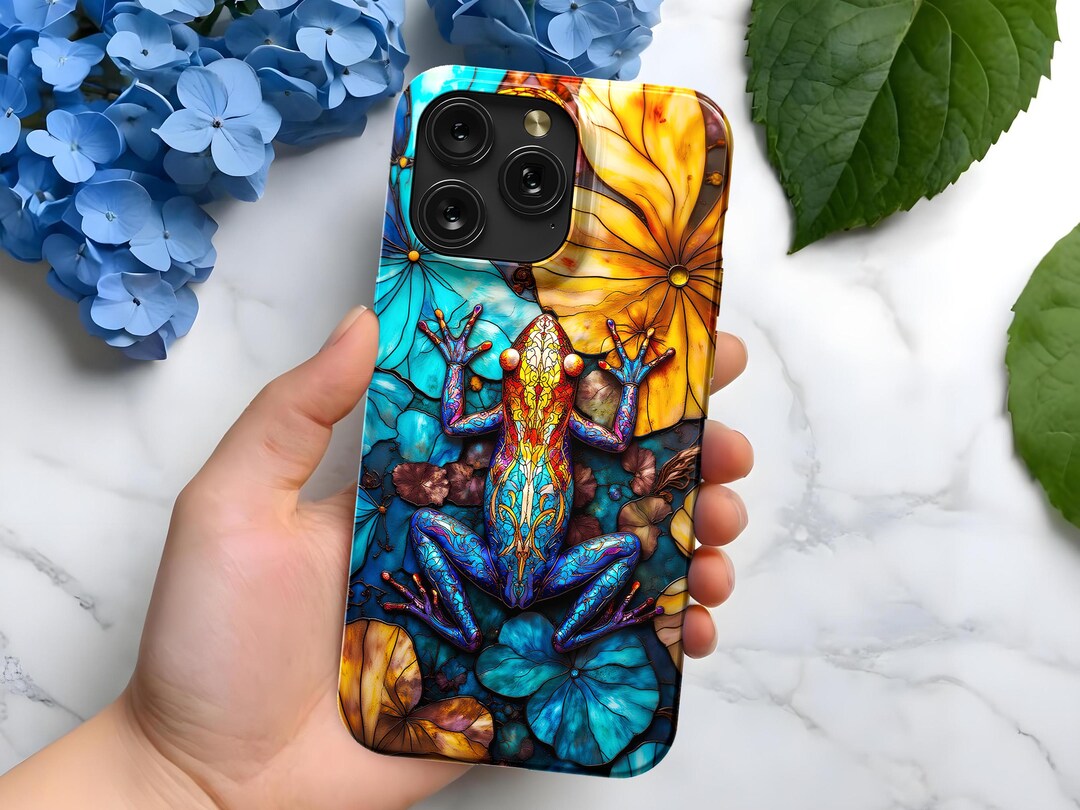 Frog Stained Glass Phone Case | Magsafe | iPhone 16, 15, 14, 13, 12, 11 ...