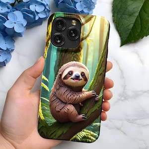 Niedliche Baby Faultier Handyhülle | MagSafe | iPhone 16, 15, 14, 13, 12, 11 SE | Pro Max Plus Mini | Geschenk für Ihn Geschenk für Ihn