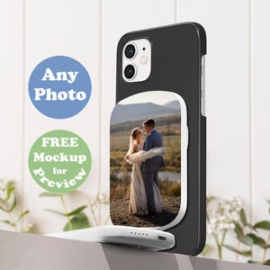 Banco de energía magnético personalizado / iPhone MagSafe / Foto personalizada / Cargador de batería inalámbrico rápido personalizado / Regalo para él o ella adolescente
