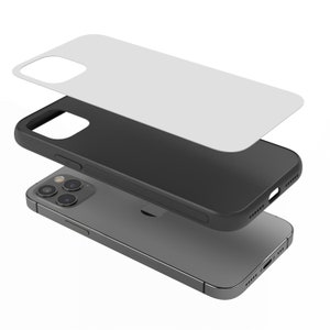 Sublimation Metall Blank Fall für alle iphones |  Schwarze Gummitasche für Iphone 16, 16 e15, i phone 14, i phone 13, i phone 12, 11, xr