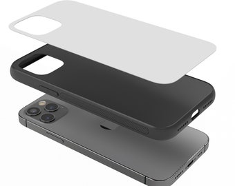 Sublimacja 2D na etui na iPhone'a: Czarna guma, wkładka metalowa