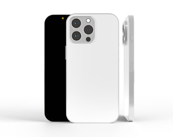 Funda para iPhone con sublimación plateada y inserto de vidrio templado