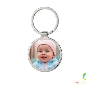 customized round metal keychain | Heavy Duty Alloy Keychain | keychain with your photo | Round photo keychain personalized with photo