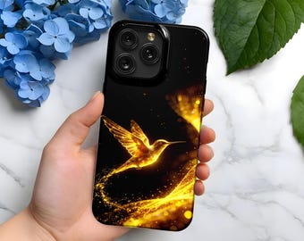 Golden Hummingbird iPhone Case