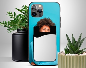 Sublimation Blank Phone Card Holder: Plastic Adhesive Wallet