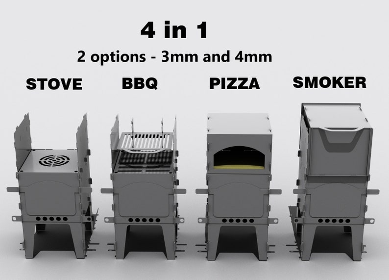 Collapsible Pizza Oven Barbecue Smoker. DXF File for Cutting Etsy